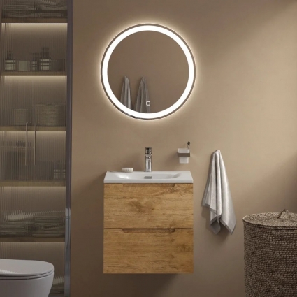 Мебель для ванной комнаты BelBagno Etna 39 50 rovere nature, раковина BB-8099-3-50, подвесная, матовая