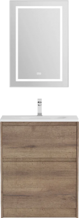 Мебель для ванной комнаты BelBagno Kraft 39 70 напольная, rovere tabacco, раковина BB-8099-3-70, матовая, с ящиками