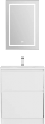 Мебель для ванной комнаты BelBagno Kraft 39 70 напольная, bianco opaco, раковина BB-8099-3-70, матовая, с ящиками