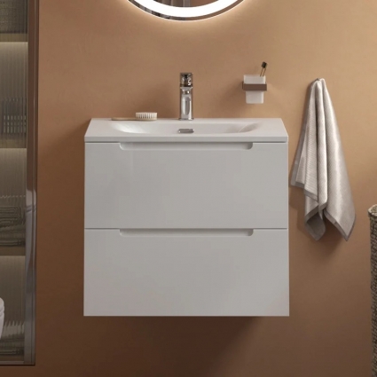 Тумба с раковиной BelBagno Etna 70 bianco opaco, раковина BB-8099-70, подвесная, матовая