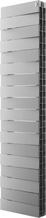 Радиатор биметаллический Royal Thermo Piano Forte Tower 300 18 секций, silver satin, на площадь 12 кв.м., серебро