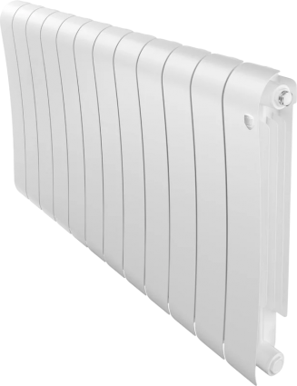 Радиатор биметаллический Royal Thermo Infinity 500 12 секций, bianco traffico, на площадь 23 кв.м., белый