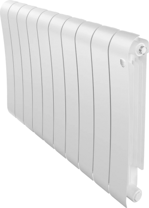 Радиатор биметаллический Royal Thermo Infinity 500 10 секций, bianco traffico, на площадь 19 кв.м., белый