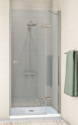 Душевая дверь в нишу GuteWetter Trend Door GK-862AP правая 110 см стекло бесцветное Two, профиль хром, распашная