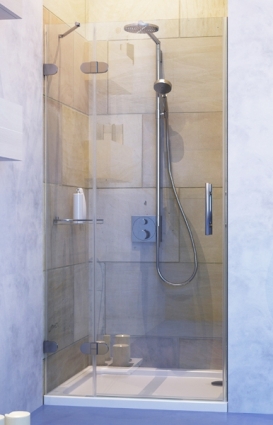 Душевая дверь в нишу GuteWetter Lux Door GK-002A левая 90 см стекло бесцветное, фурнитура хром, распашная