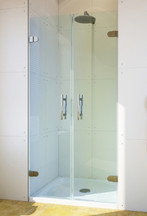 Душевая дверь в нишу GuteWetter Lux Door GK-002 90 см стекло бесцветное, фурнитура хром, распашная