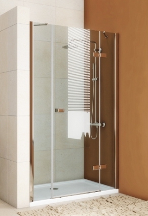 Душевая дверь в нишу GuteWetter Trend Door GK-863P правая 165 см стекло бесцветное Two, профиль хром, распашная