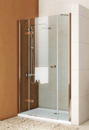 Душевая дверь в нишу GuteWetter Trend Door GK-863P левая 193 см стекло бесцветное Two, профиль хром, распашная
