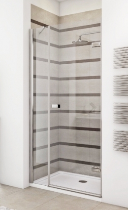 Душевая дверь в нишу GuteWetter Trend Door GK-862BP правая 130 см стекло бесцветное Two, профиль хром, распашная