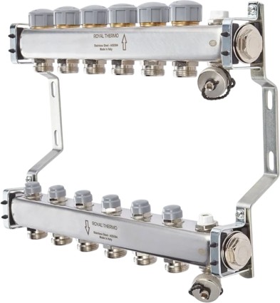 Коллектор Royal Thermo Expert RTE 51.104 1" ВР-3/4" НР, 4 выхода, универсальный
