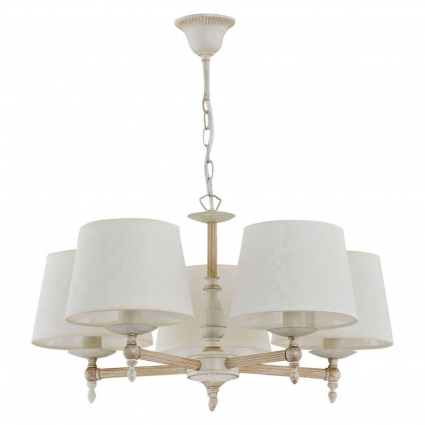 Подвесная люстра Adilux Roksana White 18535 в стиле прованс, цвет белый