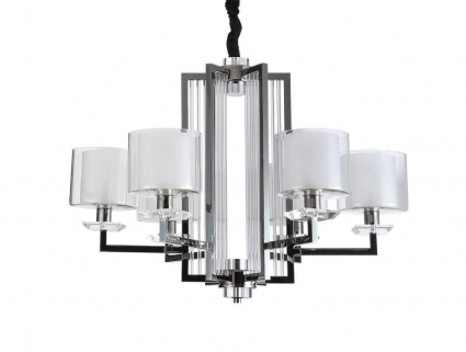 Подвесная люстра Newport Alexandra 4406+1/C black glossy М0068528 цвет белый, мощность 485 Вт