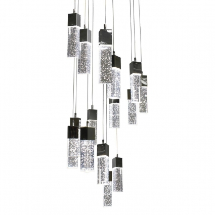 Подвесная светодиодная люстра Kink Light Аква 08510-15A,02(4000K), в стиле модерн, цвет хром