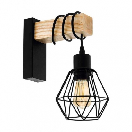 Бра Eglo Townshend 5 44078 в стиле лофт, цвет черный, мощность 60 Вт