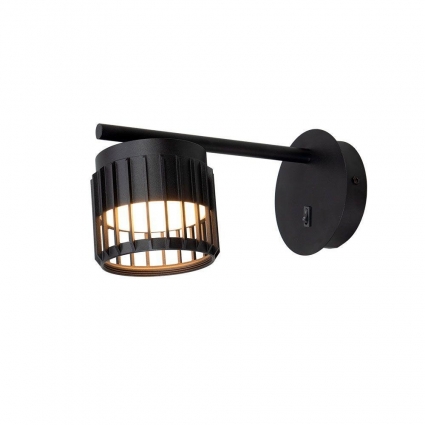 Бра Arte Lamp Atria A8032AP-1BK в стиле лофт, цвет черный, мощность 12 Вт