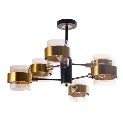 Потолочная люстра Arte Lamp Carlo A8205SP-6BK цвет черный, мощность 240 Вт