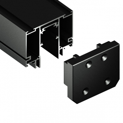 Заглушка Ambrella light Track System для магнитного шинопровода Magnetic 48V (2шт) GL3610 цвет черный