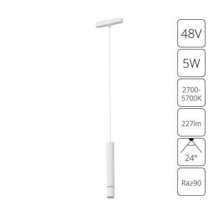 Трековый светодиодный светильник Arte Lamp Rapid A2959PL-1WH в современном стиле, цвет белый
