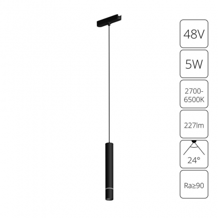 Трековый светодиодный светильник Arte Lamp Rapid A2959PL-1BK в современном стиле, цвет черный