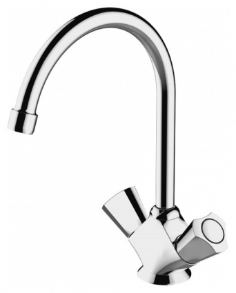 Смеситель Bravat Duo 7F7133186CP-RUS для раковины двухвентильный, хром