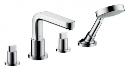 Смеситель Hansgrohe Metris S на борт ванны двухвентильный, хром