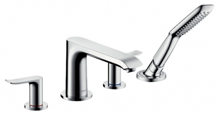 Смеситель Hansgrohe Metris на борт ванны двухвентильный, хром