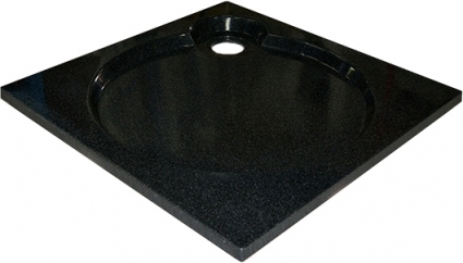 Поддон для душа GuteWetter Deluxe 100x100x4 Q черный квадратный, низкий