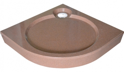 Поддон для душа GuteWetter Deluxe 100x100x16 R терракот четверть круга, средний