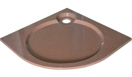 Поддон для душа GuteWetter Deluxe 90x90x2 R терракот четверть круга, низкий