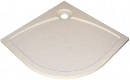 Поддон для душа GuteWetter Deluxe 100x100x4 R бежевый четверть круга, низкий