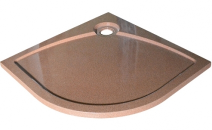 Поддон для душа GuteWetter Deluxe 100x100x4 R терракот четверть круга, низкий