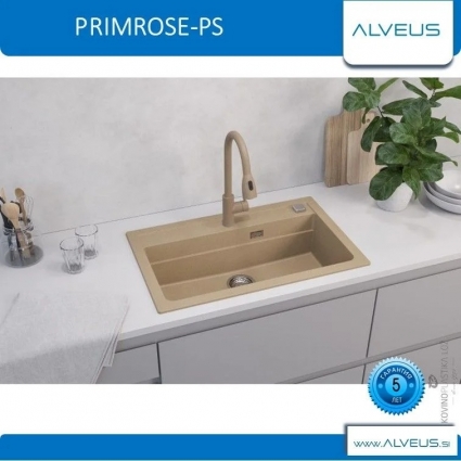 Смеситель для кухни ALVEUS PRIMROSE PS Beige G55 однорычажный, длина излива 21 см