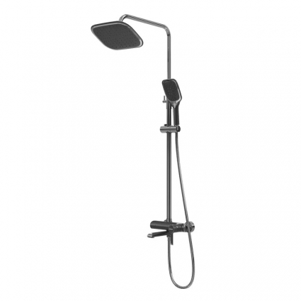 Душевая стойка Grossman Alba 500.K35.06.100/210 с верхним душем, ручной лейкой и смесителем в современном стиле