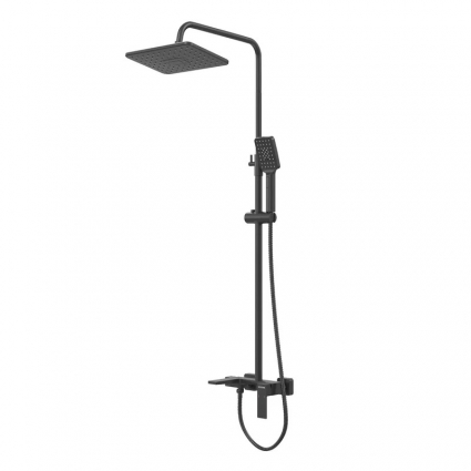 Душевая стойка Grossman Style 500.K35.05.210 с верхним душем, ручной лейкой и смесителем в современном стиле