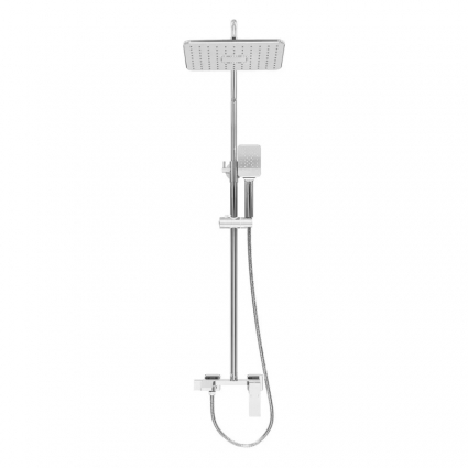 Душевая стойка Grossman Style 500.K35.05.100 с верхним душем, ручной лейкой и смесителем в современном стиле