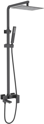 Акватек Душевая стойка AQUATEK Либра AQ2640MB матовая черная цвет черный, штанга 141.1 см