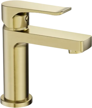 Смеситель для раковины Wonzon & Woghand WW-A40222-BG брашированное золото однорычажный, длина излива 10.87 см