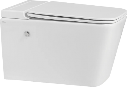 Умный унитаз подвесной Abber Rechteck AC1202P импульсный смыв, с микролифтом, белый, 36x59 см