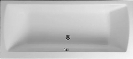Акриловая ванна VitrA Neon 52540001000 без опоры 180x80 см, пристенная, белая, прямоугольная, объем 208 л.