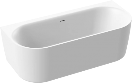 Акриловая ванна Cezares Metauro METAURO-INT-Wall-180-80-60-W-MATT 180x80 см, пристенная, белая матовая, овальная, вклеенный каркас, со сливом-переливом, с донным клапаном, объем 195 л.