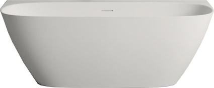 Ванна из искусственного камня Salini Sofia Wall S-Sense 160x80 см, пристенная, белая, овальная, с донным клапаном, объем 275 л.