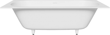Ванна из искусственного камня Salini Ornella Axis Kit S-Sense 190x90 см, встраиваемая, белая, на ножках, с донным клапаном, прямоугольная, объем 375 л.