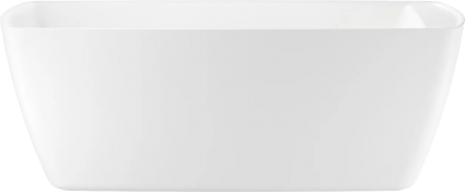 Акриловая ванна Wellsee Ideal 170x80 см, отдельностоящая, белая, на ножках, со сливом-переливом, с донным клапаном, фурнитура черная, прямоугольная, объем 295 л.