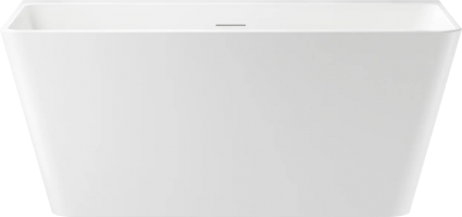 Акриловая ванна Wellsee Graceful Pro 140x75 см, отдельностоящая, белая, на ножках, со сливом-переливом, с донным клапаном, фурнитура черная, прямоугольная, объем 235 л.