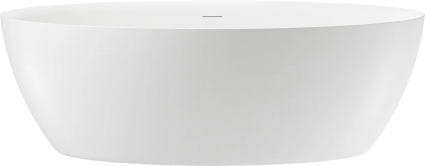 Акриловая ванна Wellsee Grand Prix 185x90 см, отдельностоящая, белая, овальная, на ножках, со сливом-переливом, с донным клапаном, фурнитура белая, объем 368 л.