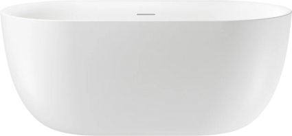 Акриловая ванна Wellsee Chic Riviera 150x80 см, отдельностоящая, белая, овальная, на ножках, со сливом-переливом, с донным клапаном, объем 269 л.