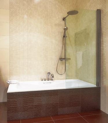 Шторка на ванну GuteWetter Lux Pearl GV-601 правая 70 см стекло бесцветное, профиль хром, распашная