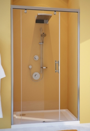 Душевая дверь в нишу GuteWetter Slide Door GK-862 левая 120 см стекло бесцветное, профиль хром, раздвижная