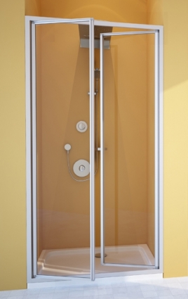 Душевая дверь в нишу GuteWetter Practic Door GK-402 58-62 см стекло бесцветное, профиль матовый хром, распашная