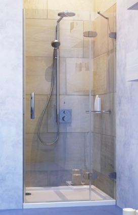 Душевая дверь в нишу GuteWetter Lux Door GK-002A правая 100 см стекло бесцветное, фурнитура хром, распашная